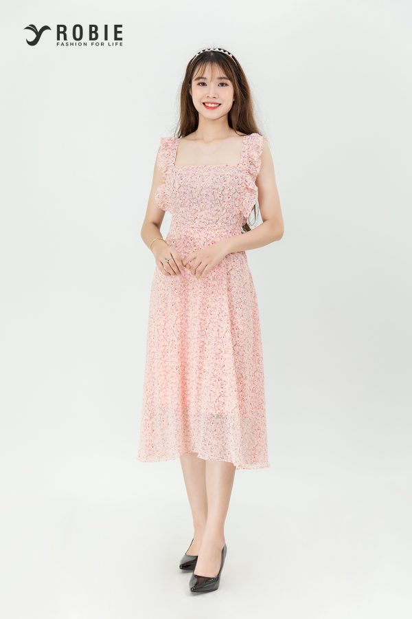 đầm suông cổ vuông