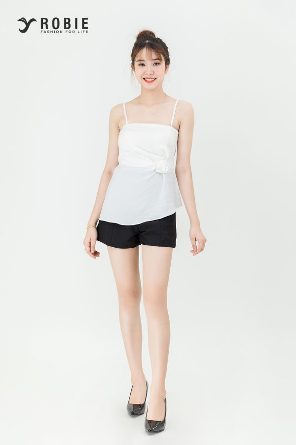 áo 2 dây bồng eo nữ