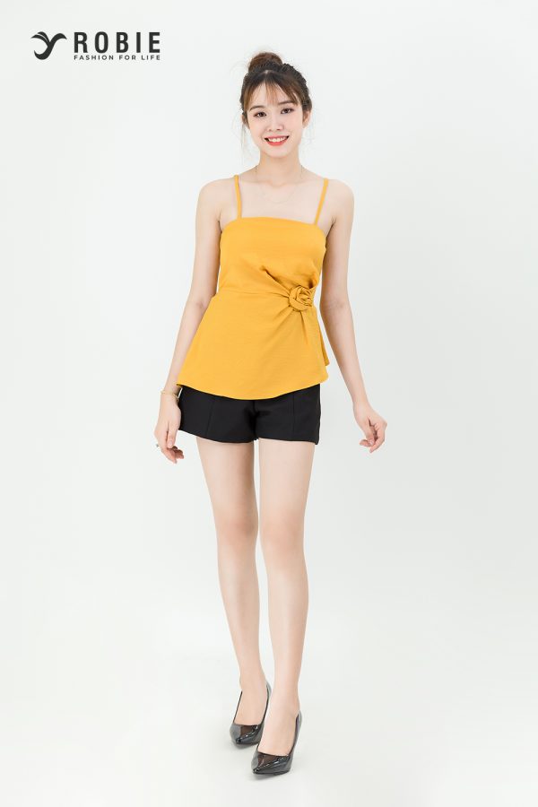 áo 2 dây bồng eo nữ