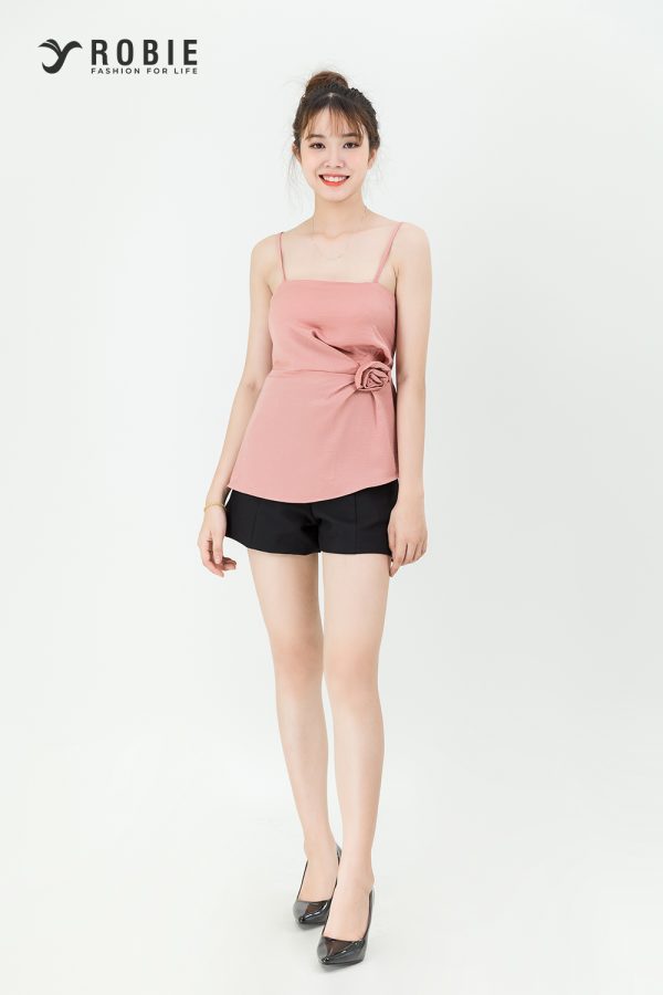 áo 2 dây bồng eo nữ