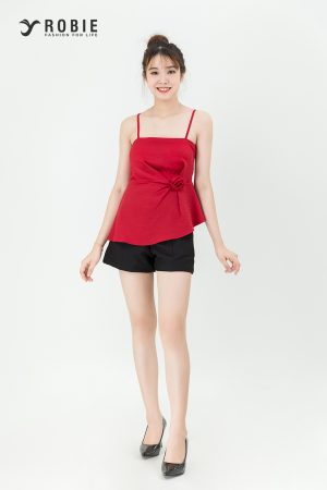 áo 2 dây bồng eo nữ