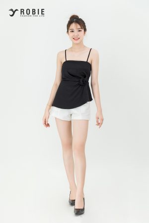 áo 2 dây bồng eo nữ