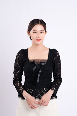 Áo ren form ôm cổ vuông RB 052